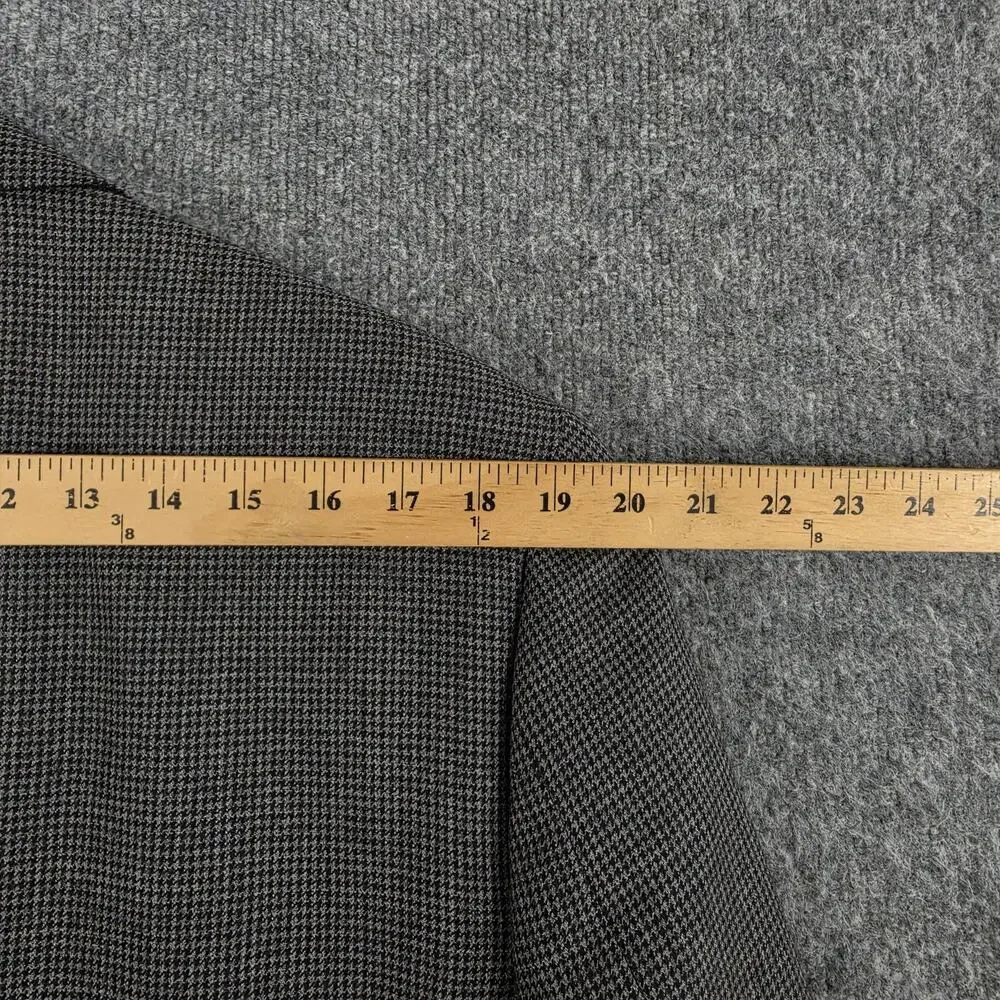 Lauren Ralph Lauren Blazer Mens 44R Gray Wool Puppytooth Sport Coat Business